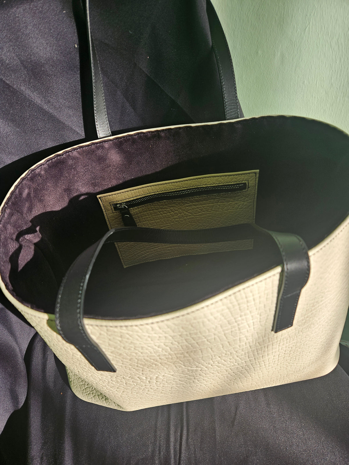 Personalised Made to order Tote Bag 100% Nappa Leather