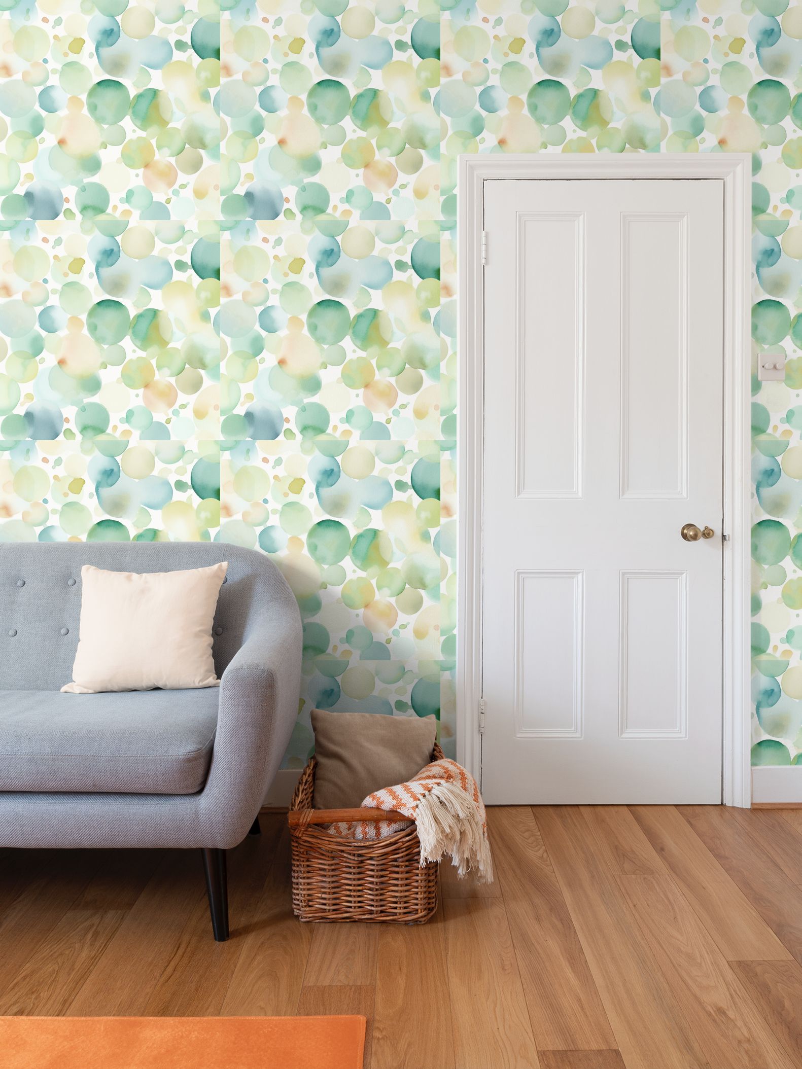 Hand painted effect abstract Repeat Pattern Wallpaper