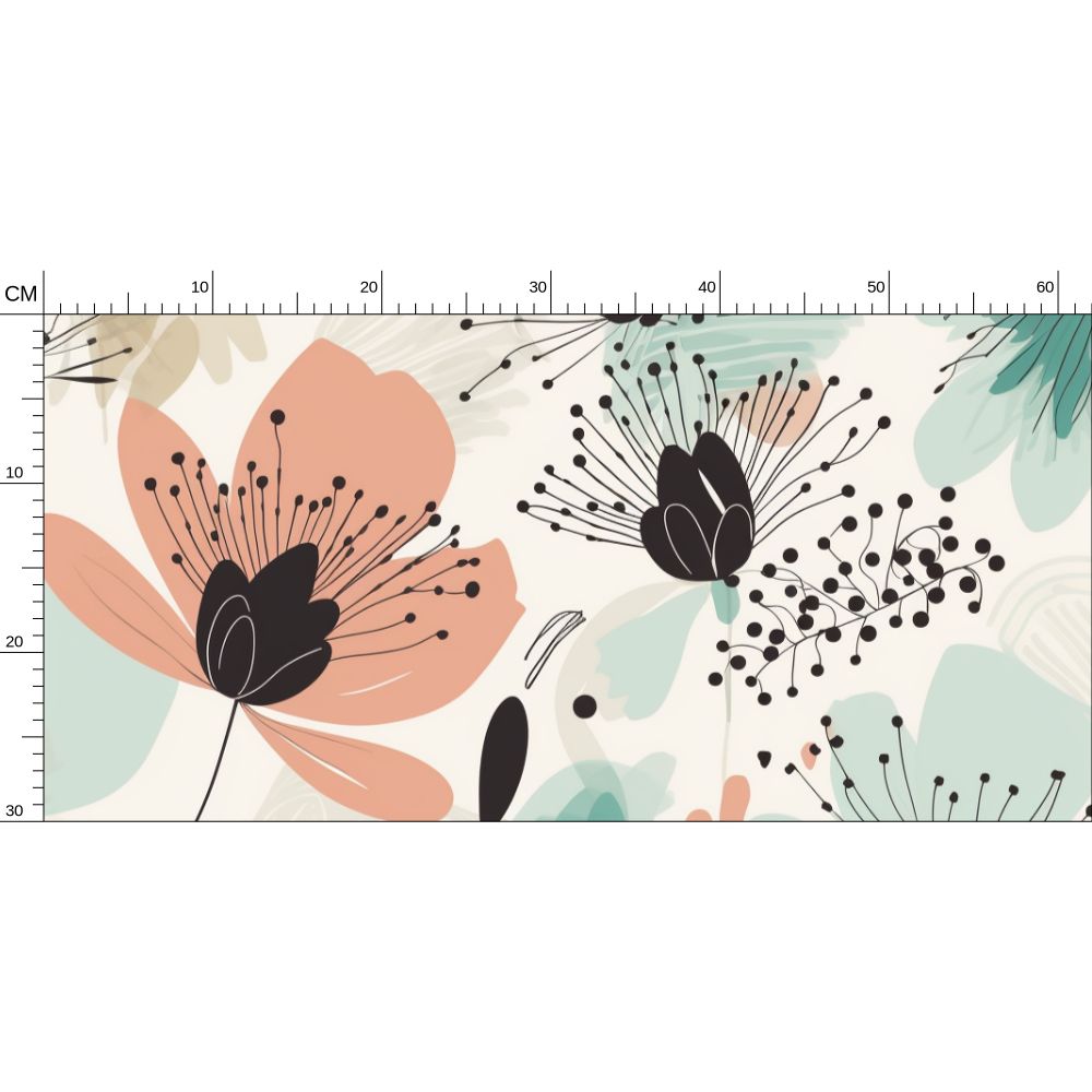 light orange and light green Repeat Pattern Wallpaper