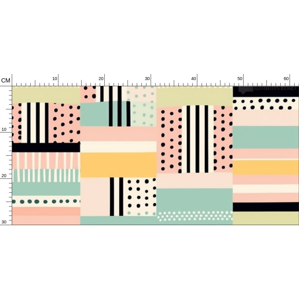 Black, green, pale pink geometry Repeat Pattern Wallpaper