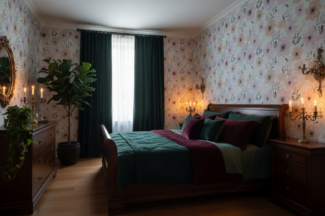 Dramatic Moody Bedroom